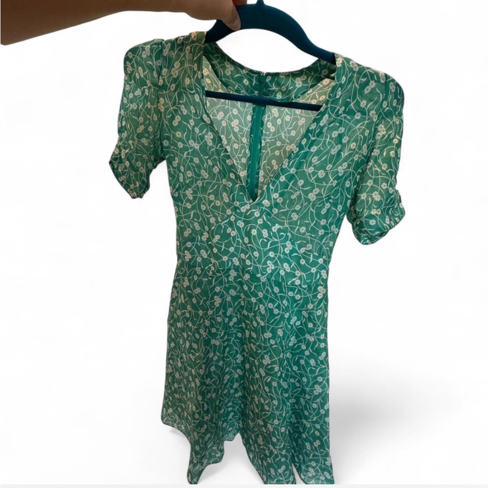 Realisation Par Green Floral Dress